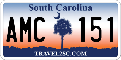 SC license plate AMC151