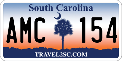 SC license plate AMC154