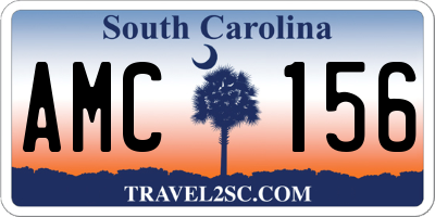 SC license plate AMC156