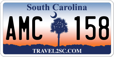 SC license plate AMC158