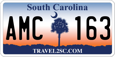 SC license plate AMC163