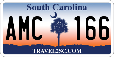 SC license plate AMC166