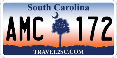 SC license plate AMC172