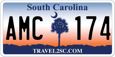 SC license plate AMC174