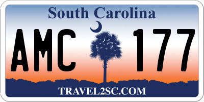 SC license plate AMC177