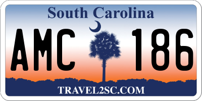 SC license plate AMC186