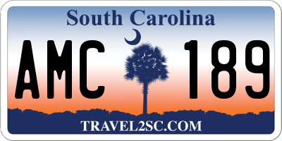 SC license plate AMC189