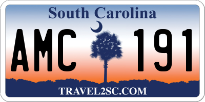 SC license plate AMC191
