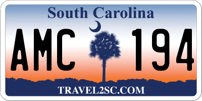 SC license plate AMC194