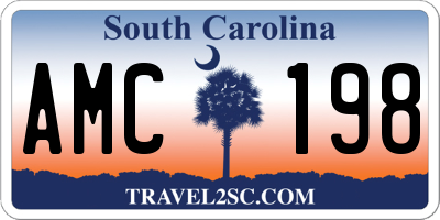 SC license plate AMC198