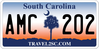SC license plate AMC202