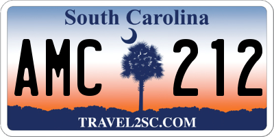 SC license plate AMC212