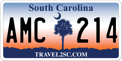 SC license plate AMC214