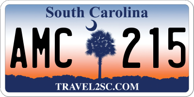 SC license plate AMC215