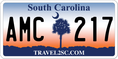 SC license plate AMC217