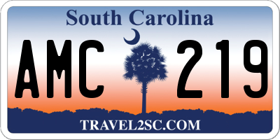 SC license plate AMC219