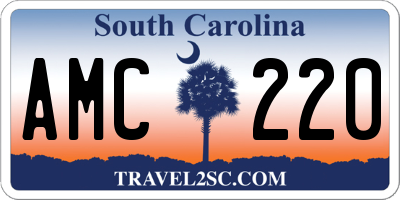SC license plate AMC220