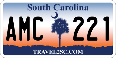 SC license plate AMC221