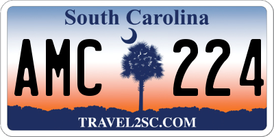 SC license plate AMC224