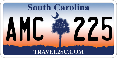 SC license plate AMC225