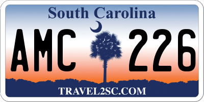 SC license plate AMC226