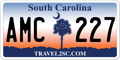 SC license plate AMC227
