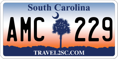 SC license plate AMC229