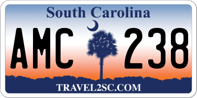 SC license plate AMC238