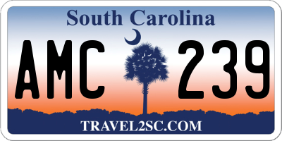 SC license plate AMC239