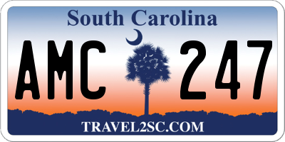 SC license plate AMC247