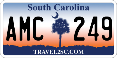 SC license plate AMC249