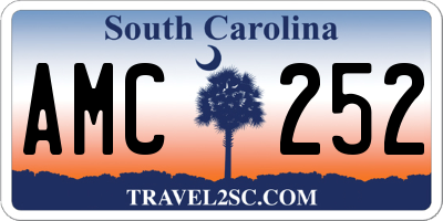 SC license plate AMC252
