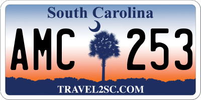 SC license plate AMC253