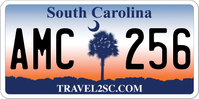 SC license plate AMC256