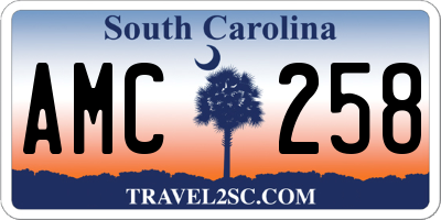 SC license plate AMC258