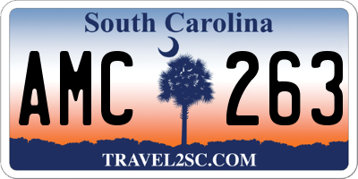 SC license plate AMC263