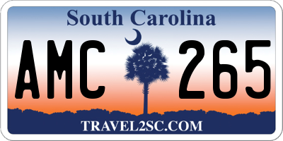 SC license plate AMC265
