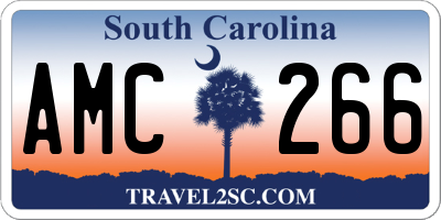 SC license plate AMC266