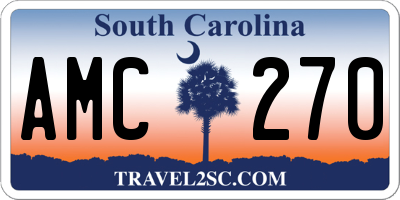 SC license plate AMC270