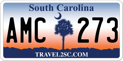 SC license plate AMC273