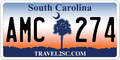 SC license plate AMC274