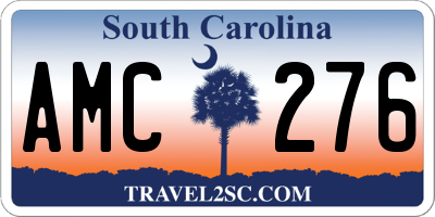 SC license plate AMC276