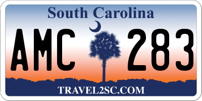 SC license plate AMC283