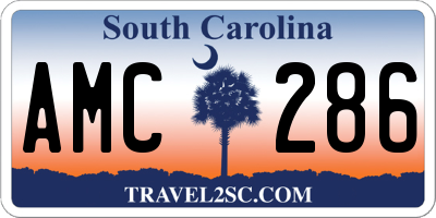SC license plate AMC286