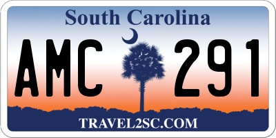 SC license plate AMC291