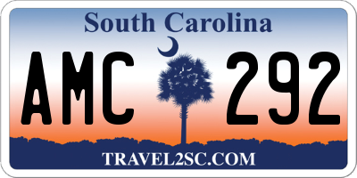 SC license plate AMC292