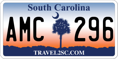 SC license plate AMC296