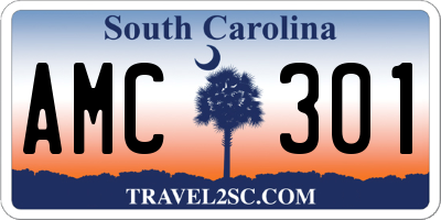 SC license plate AMC301