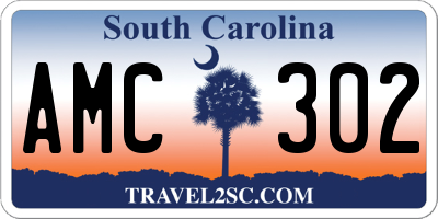 SC license plate AMC302