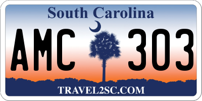 SC license plate AMC303